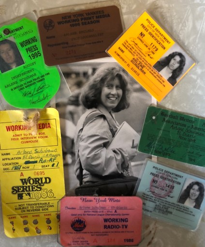 Arlene Schulman Press Passes and Photo